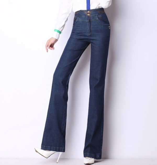 женские джинсы широкие с завышенной талией