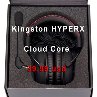 Купон на профессиональные геймерские наушники Kingston HYPERX Cloud Core